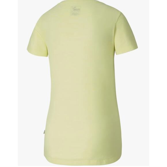 Puma Women's ESS Logo Tee in Spring Yellow Short Sleeve Shirt X-Small XS NWT - Picture 6 of 6